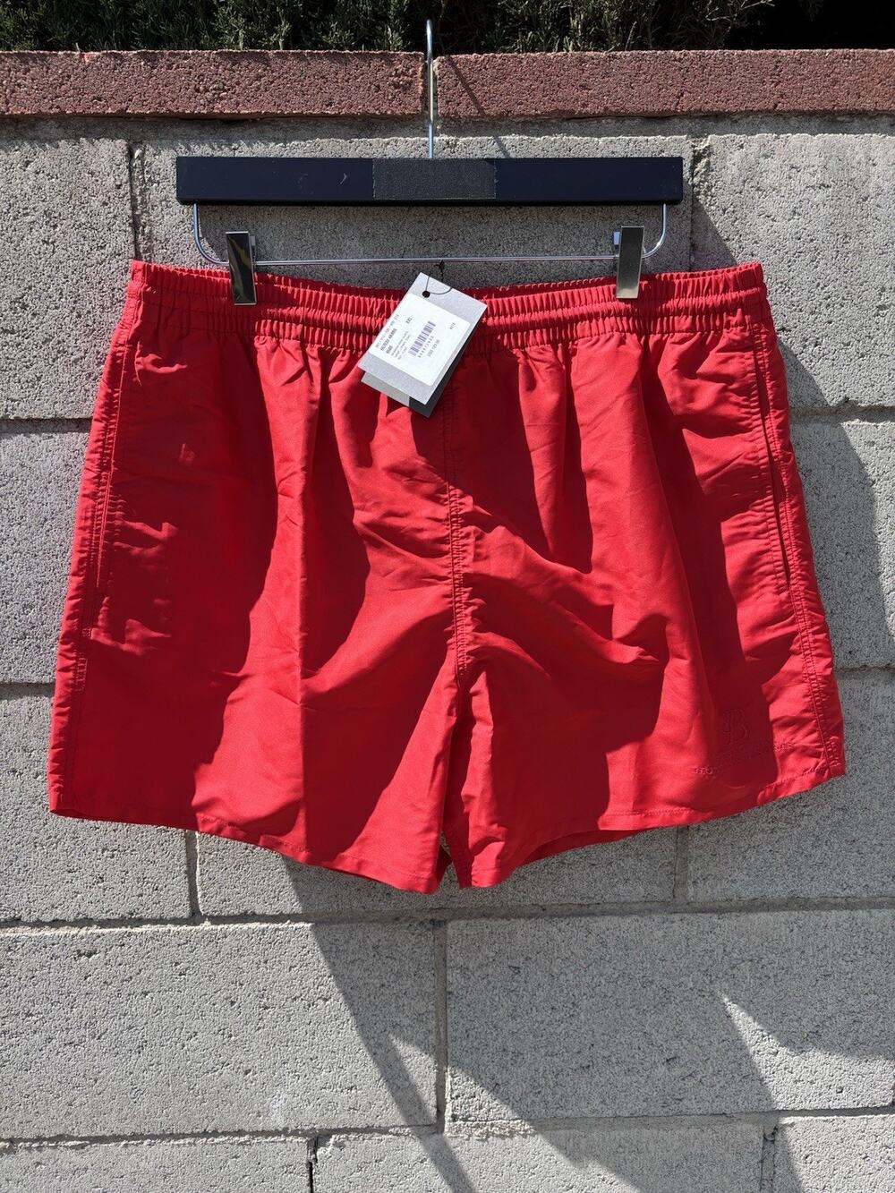 Balenciaga Hotels & Resorts Swim Short Trunks Red Sz 2XL